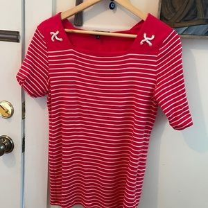 Red summer nautical shirt